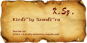 Király Szonóra névjegykártya